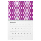 Kleurrijke patronen en funky ontwerpen kalender (Jan 2027)