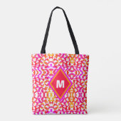 Kleurrijke patrontas met de tekst Geweldig Tote Bag (Achterkant)