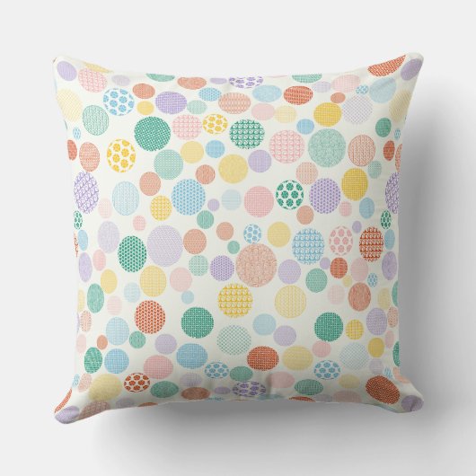 Kleurrijke Patroon Circle Sierkussen (Achterkant)
