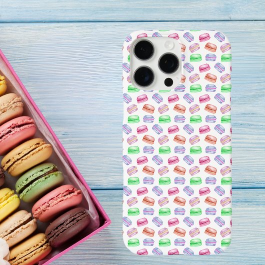 Kleurrijke Patroon Cookies Macarons Dessert 16 Pro Case-Mate iPhone Case