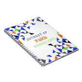 Kleurrijke Patroon Geloof Inspirerend Quote Notitieboek (Rechterzijde)