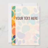 Kleurrijke Patroon Hond Paw Prints Aankondiging (Voorkant)