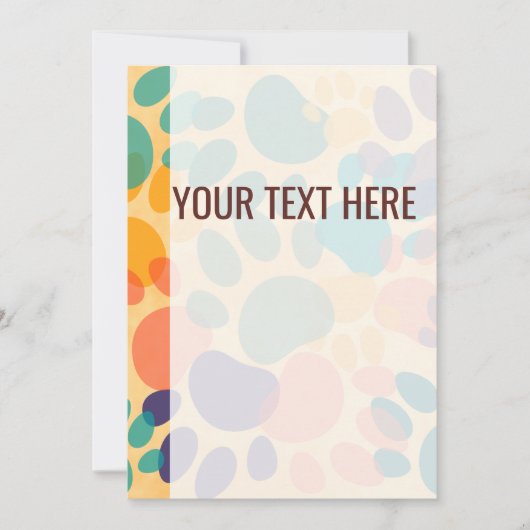 Kleurrijke Patroon Hond Paw Prints Aankondiging (Voorkant)