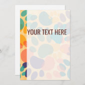 Kleurrijke Patroon Hond Paw Prints Aankondiging (Voorkant / Achterkant)