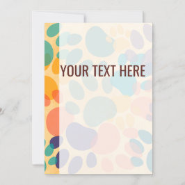 Kleurrijke Patroon Hond Paw Prints Aankondiging