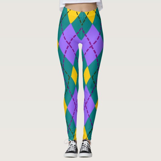 Kleurrijke patroon Leggings (Voorkant)