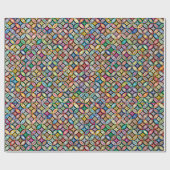 Kleurrijke Patroon Verjaardagscadeau Cadeaupapier (Vlak)