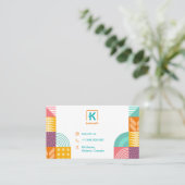 Kleurrijke Patroon voor Kunst en Ambacht Visitekaa Visitekaartje (Staand voorkant)