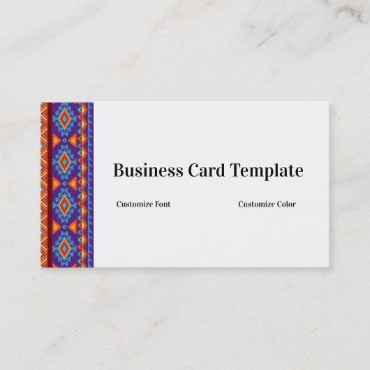 Kleurrijke Patroon Zuidwest Visitekaartje (Voorkant)