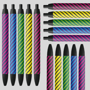Kleurrijke patroon zwarte inktpen inkt pen