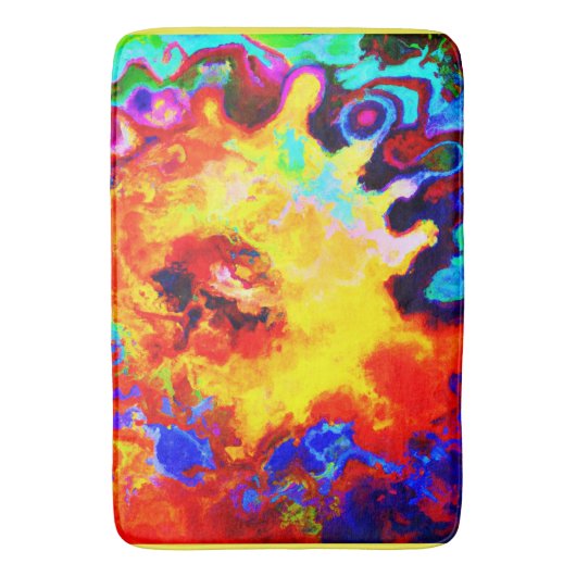 Kleurrijke patroonexplosie badmat (Voorkant Verticaal)