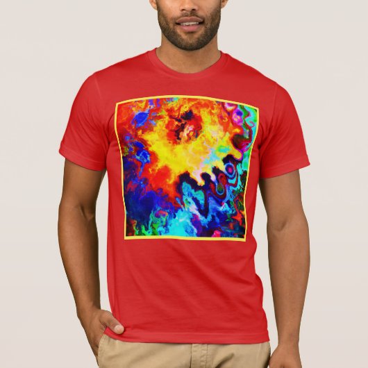 Kleurrijke patroonexplosie t-shirt (Voorkant)