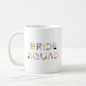 Kleurrijke patroontypografie Modern Bride Squad Mo Koffiemok (Links)