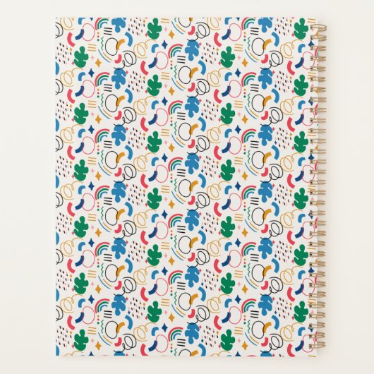 Kleurrijke Pattern Spiral Planner Notitieboek (Achterkant)