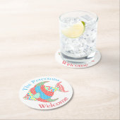 Kleurrijke Patterned Fish Custom Paper Onderzetter (Insitu)