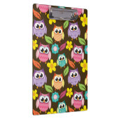 Kleurrijke Patterned Uilen en Bloemen Klembord (Rechts)