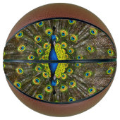 Kleurrijke pauw basketbal