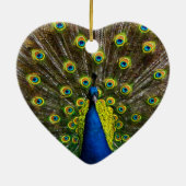 Kleurrijke pauw keramisch ornament (Achterkant)