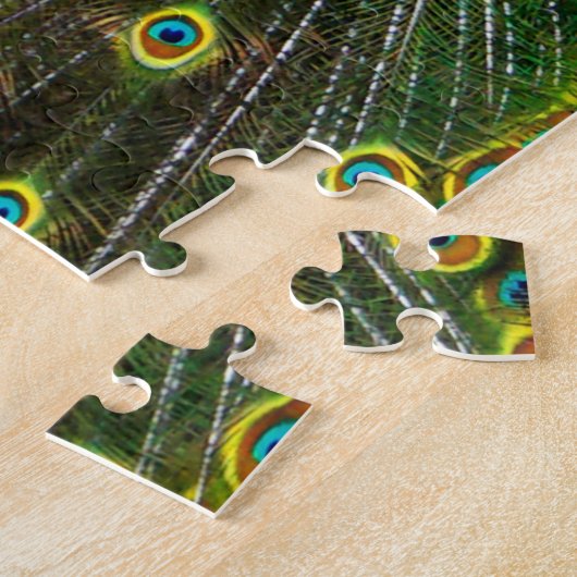 Kleurrijke pauw legpuzzel (Zijkant)