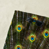 Kleurrijke pauw strandlaken (In situ)