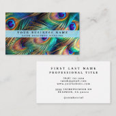 Kleurrijke Pauw Visitekaartjes (Voorkant / Achterkant)