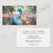 Kleurrijke Pauw Visitekaartjes (Voorkant / Achterkant)