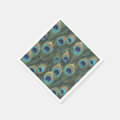 Kleurrijke Pauwenveren Servet (Hoek)