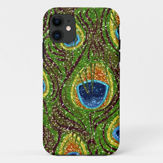 Kleurrijke Pauwveerprint Case-Mate iPhone Case (Achterkant)