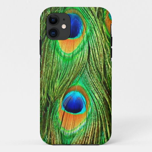 Kleurrijke Pauwveerprint Case-Mate iPhone Case (Achterkant)