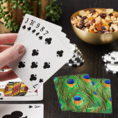 Kleurrijke Pauwveerprint Speelkaarten (Insitu)