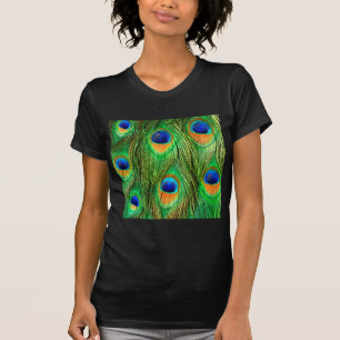 Kleurrijke Pauwveerprint T-shirt