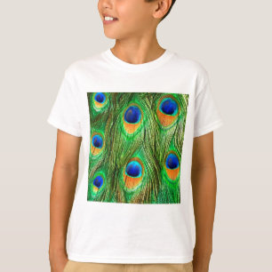 Kleurrijke Pauwveerprint T-shirt