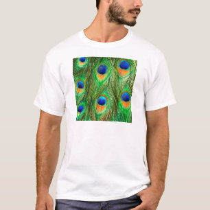 Kleurrijke Pauwveerprint T-shirt