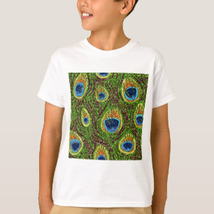 Kleurrijke Pauwveerprint T-shirt