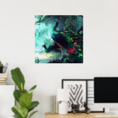 Kleurrijke pauzes in slecht bos Poster (Thuiskantoor)