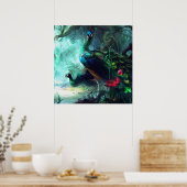 Kleurrijke pauzes in slecht bos Poster (Keuken)