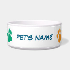 Kleurrijke Paw Print Pet Bowl Voerbakje