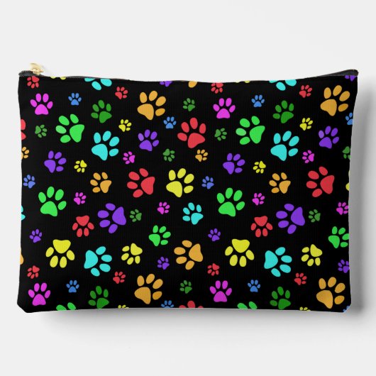 Kleurrijke Paw Prints Design Accessoire Bag Etui (Voorkant)