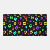 Kleurrijke Paw Prints Design Desk Mat (Voorkant)