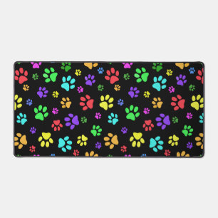 Kleurrijke Paw Prints Design Desk Mat