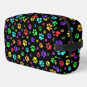 Kleurrijke Paw Prints Design Dopp Kit Bag Toilettasje