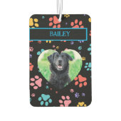 Kleurrijke Paw Prints Hondenfoto Luchtverfrisser (Achterkant)