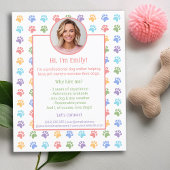 Kleurrijke Paws Custom Photo Dog Walker Services Flyer