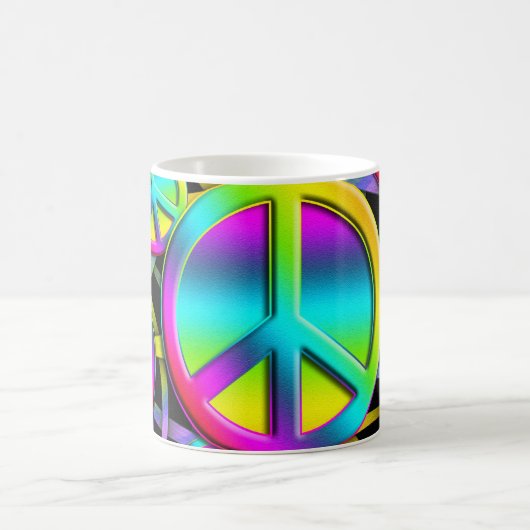 kleurrijke PEACE Koffiemok (Center)