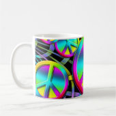 kleurrijke PEACE Koffiemok (Links)