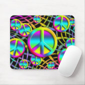 kleurrijke PEACE Muismat (Met muis)