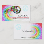 Kleurrijke PEACE-profielkaart Visitekaartje (Voorkant / Achterkant)