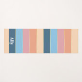 Kleurrijke Peach Blauw Gepersonaliseerde Kleurstre Yogamat (Voorkant (horizontaal))
