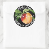 Kleurrijke Peach Jam Product Business Label (Tas)
