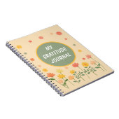 Kleurrijke Peach Pink Yellow Gratitude Journal Notitieboek (Rechterzijde)